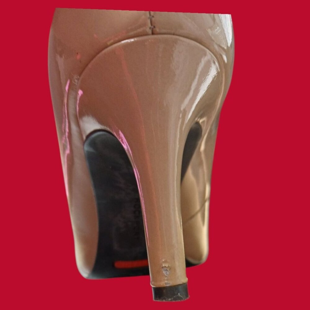 Rockport Total Motion Womens Patent Leather Pointed-Toe Heels Beige Size 5.5 - Picture 2 of 12